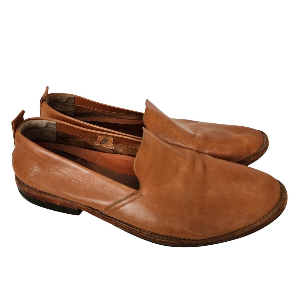 Adelante Shoe Co Granada Tan Leather Loafers Mens 15 D Made To Order Vibram Sole